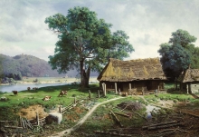 211/ михаил - вид на острове валааме. 1857